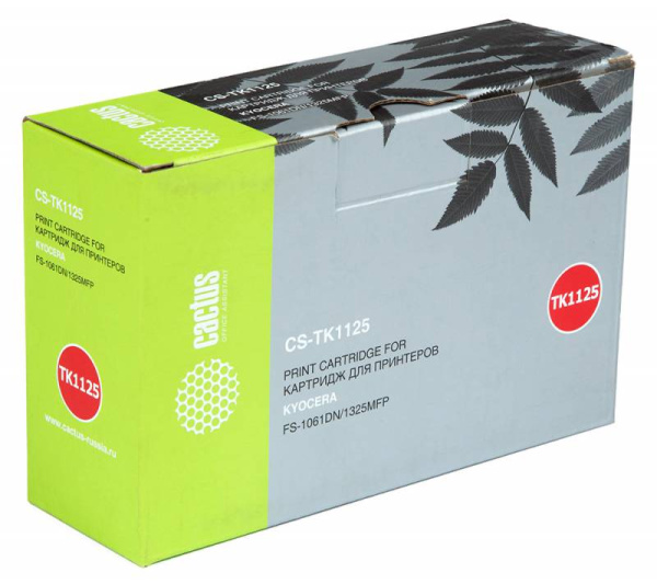 Картридж Cactus Тонер Картридж CS-TK1125 черный для Kyocera (2100стр.) (арт. CS-TK1125)