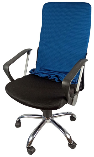 Чехол на компьютерное кресло ГЕЛЕОС 422М (размер М, волна, лазурный) (арт. ГЧ00422М)