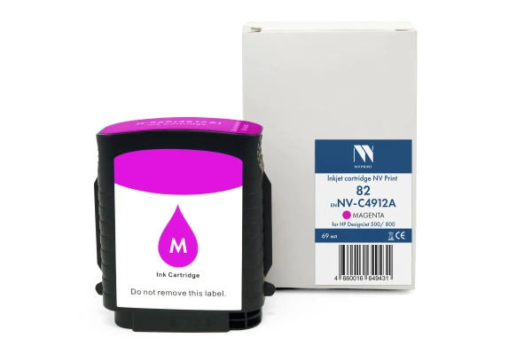 Струйный картридж NV Print 82 (NV-C4912A) Magenta для HP DesignJet 500/800 (69 мл)
