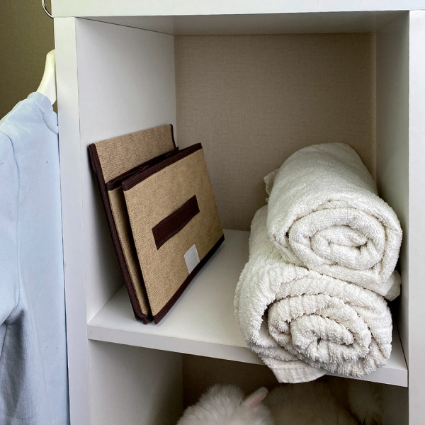 КОРОБ с крышкой для хранения ГЕЛЕОС Линен-16 (19х26,5х16 см) бежевый (арт. ЛИНЕН-16-БЖ)