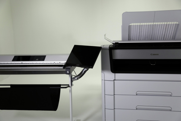 Широкоформатное лазерное МФУ Canon PlotWave 7500 (4 рулона, комплект со сканером) + Фальцовщик Folder Professional 6013 (арт. OT_CANON_PW7500_4R+SEIV+FE6013)