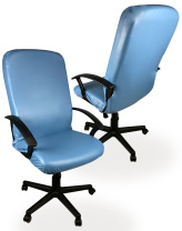 Чехол на компьютерное кресло ГЕЛЕОС 516Л (размер L, кожа, голубой) (арт. ГЧ00516Л)