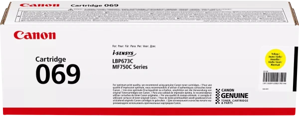 Тонер-картридж Canon 069 Yellow (1900 стр.) (арт. 5091C002)
