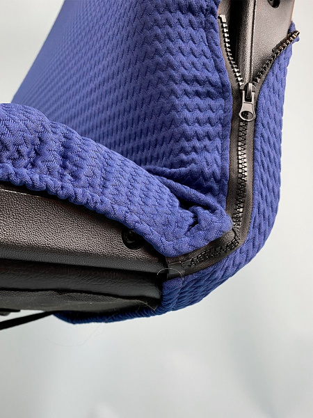 Чехол на компьютерное кресло ГЕЛЕОС 429Л (размер L, волна, тёмно-синий) (арт. ГЧ00429Л)