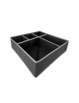 Органайзер ГЕЛЕОС для хранения вещей, 5 отделений, «Венге» / Темно-коричневый, 40х40х13 см (арт. ВНГ-15М)