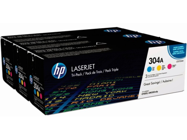 Картридж HP 304A CYM Tri-Pack LaserJet Toner Cartridge (арт. CF372AM)