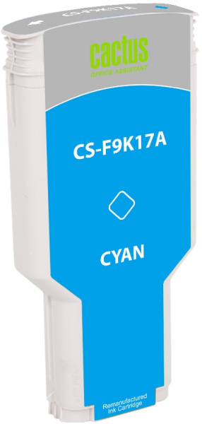Струйный картридж Cactus (голубой, 300 мл.) (арт. CS-F9K17A)