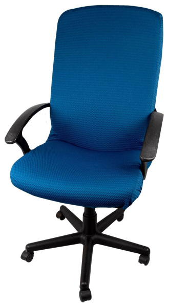 Чехол на компьютерное кресло ГЕЛЕОС 422Л (размер L, волна, лазурный) (арт. ГЧ00422Л)