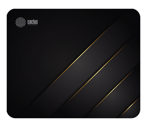 Коврик для мыши Cactus средний, черный, 300x250x2мм (арт. CS-MP-P04M)