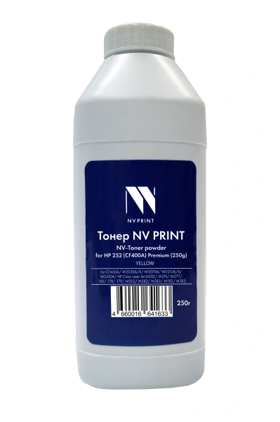 Тонер NV PRINT для HP 252 (CF400A) Premium (250г) Yellow