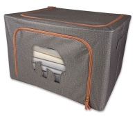 Кофр ГЕЛЕОС Оксфорд (серый, Слон, 50х40х33) (арт. К66-СЛОН-СР)