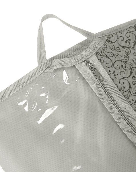 Чехол ГЕЛЕОС для хранения костюмов и платьев, «Грей» / Серый, 120х60 см (арт. ГРЕ-08)