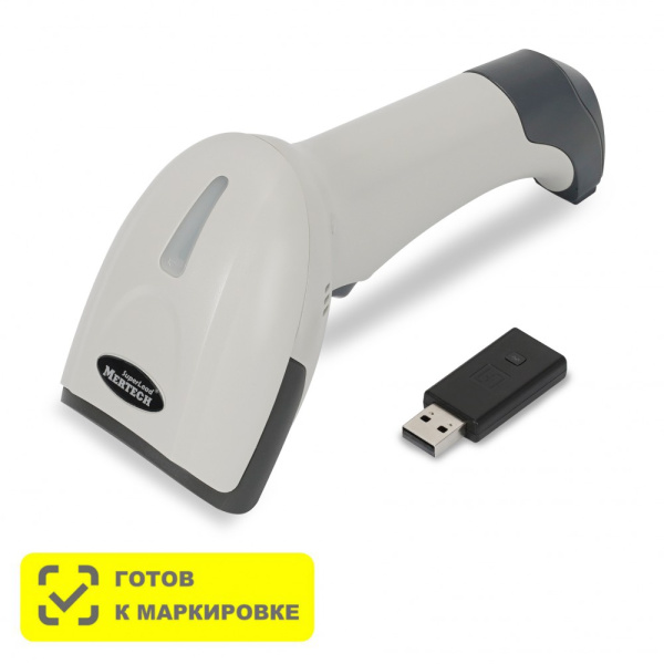 Беспроводной двумерный сканер Mertech CL-2310 BLE Dongle P2D USB white (арт. 4560)