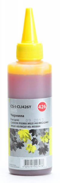 Чернила Cactus желтый 100мл для Canon (арт. CS-I-CLI426Y)