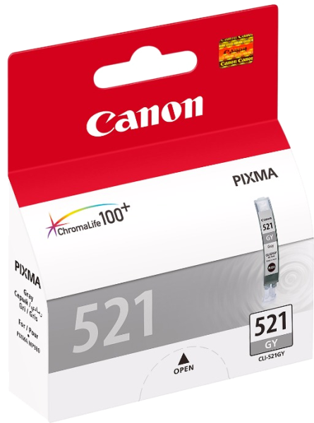 Оригинальный картридж Canon CLI-521 GY (серый, 9 мл.) (арт. 2937B004)