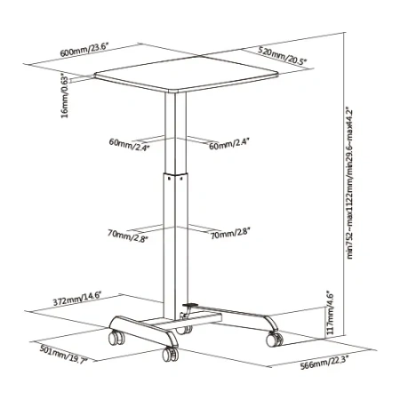 Презентационный столик FIX FWS07-2 (арт. FWS07-2)