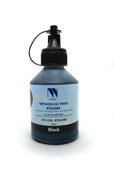Чернила NV PRINT BTD60BK для Brother DCP-T310/T510W/T710W, MFC-T810W/T910DW (100 мл) Black