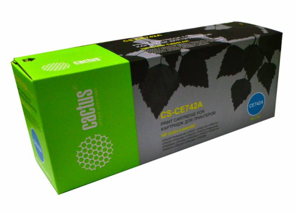 Картридж Cactus желтый (7300стр.) для HP (арт. CS-CE742A)