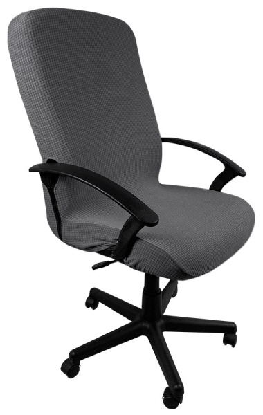 Чехол на компьютерное кресло ГЕЛЕОС 314Л (размер L, кубик, тёмно-серый) (арт. ГЧ00314Л)