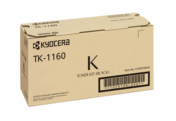 Оригинальный тонер-картридж Kyocera TK-1160 (чёрный, 7200 стр.) (арт. 1T02RY0NL0)