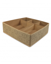 Органайзер ГЕЛЕОС для хранения вещей, 5 отделений, «Миндаль» / Бежевый, 40х40х13 см (арт. МНД_15)