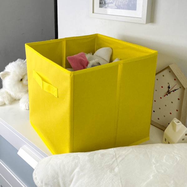 КОРОБ-кубик для хранения ГЕЛЕОС КУБ 33-6 (30х30х30 см) желтый (арт. КУБ33-6)