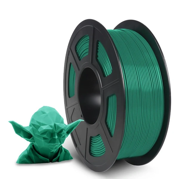 Филамент NVPRINT PLA+ зеленый для 3D печати, диаметр 1.75мм, длина 330 метров, масса 1 кг.