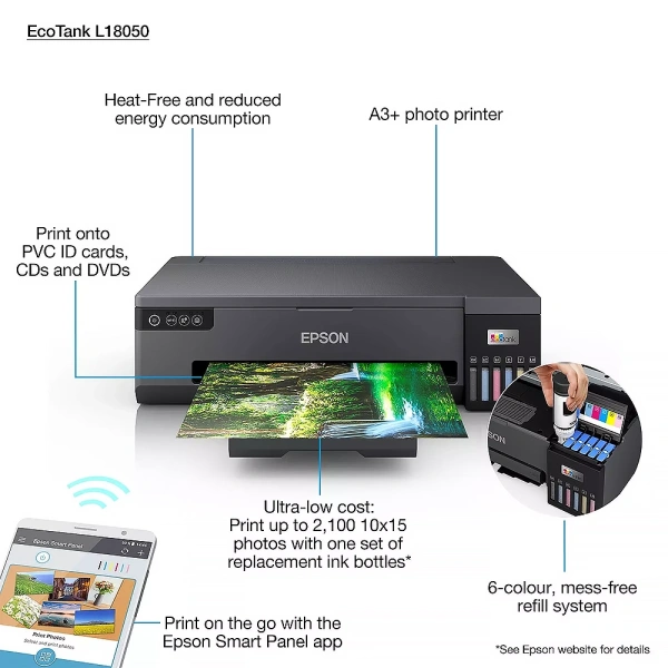 Принтер струйный цветной Epson EcoTank L18050, А3+ (арт. C11CK38503)