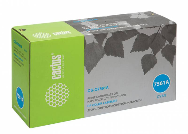 Картридж Cactus Тонер Картридж CS-Q7561A голубой для HP (3500стр.) (арт. CS-Q7561A)
