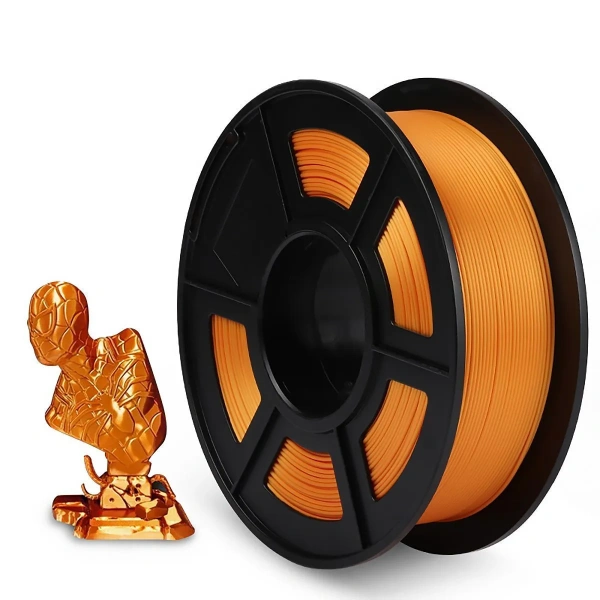 Филамент NVPRINT Silk PLA+ медный для 3D печати, диаметр 1.75мм, длина 330 метров, масса 1 кг.