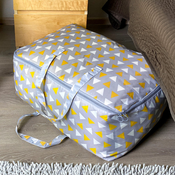 КОФР с ручками ГЕЛЕОС Бэг-04 (L), желтый треугольник (арт. БЭГ-04Л)