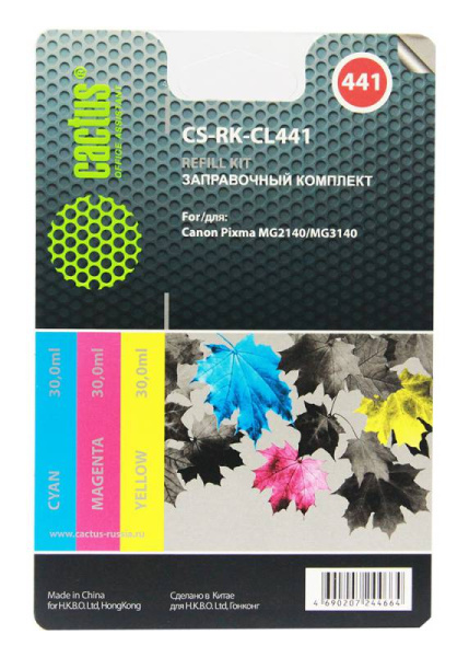 Заправочный набор Cactus многоцветный 90мл для Canon (арт. CS-RK-CL441)