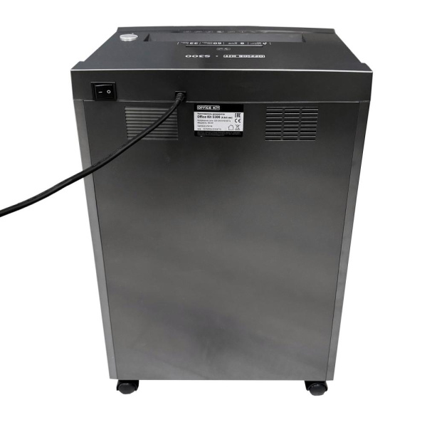 Шредер Office Kit S300, P-7, 0,8 x 5, 8 листов, 33 л., черный (арт. OK0805S300)