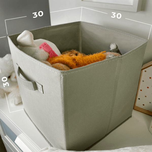 КОРОБ-кубик для хранения ГЕЛЕОС КУБ 33-1 (30х30х30 см) дымчатый (арт. КУБ33-1)