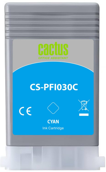 Струйный картридж Cactus (голубой, 260 мл.) (арт. CS-PFI030C)