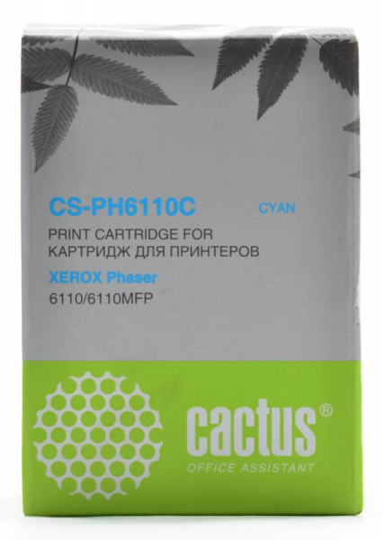 Картридж Cactus 106R01206 голубой (1000стр.) для Xerox (арт. CS-PH6110C)