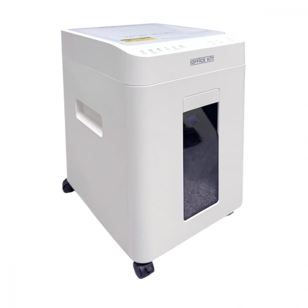 Шредер Office Kit SA100M с автоподачей, P-5, 1,9 x 12, 100 листов, 28 л., белый (арт. OK1912SA100M)