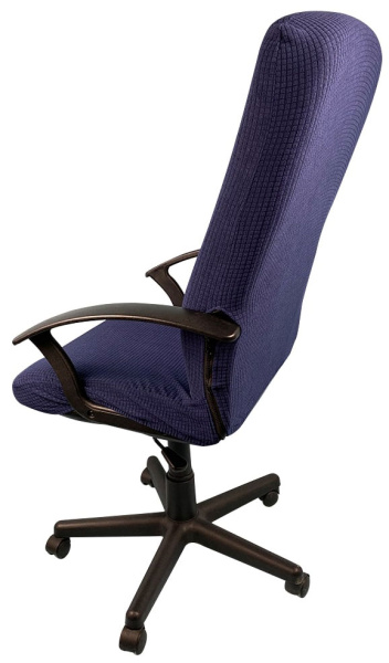 Чехол на компьютерное кресло ГЕЛЕОС 323Л (размер L, кубик, тёмно-синий) (арт. ГЧ00323Л)