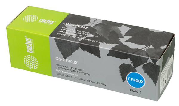 Картридж Cactus черный (2800стр.) для HP (арт. CS-CF400X)