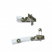 Клипсы Office Kit с прозрачным ремешком (металл) и булавкой 100 шт (арт. MLA50005B)