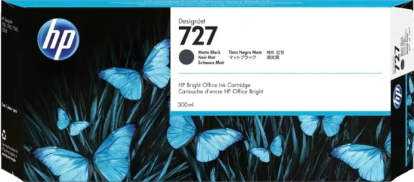 Оригинальный струйный картридж HP 727 300-ml Matte Black Ink Cartridge (арт. C1Q12A)