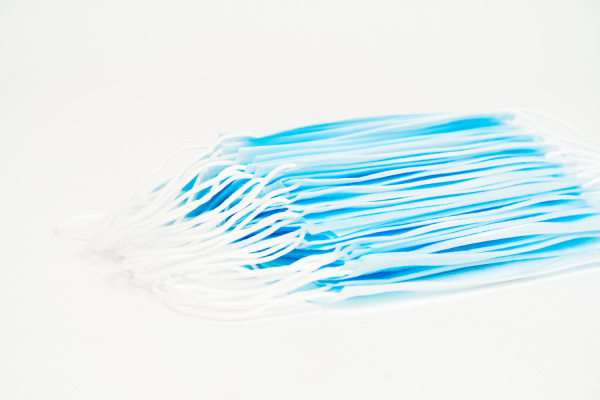 Маска немедицинская одноразовая Noname 3-слойная голубая на резинке (50 штук в упаковке) (арт. )