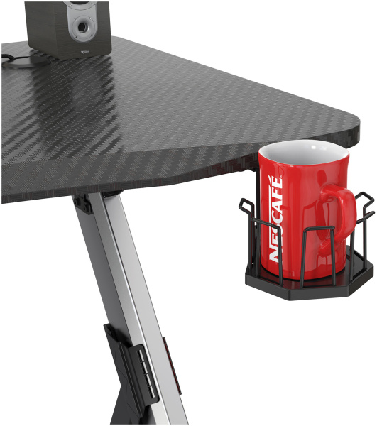 Стол игровой Cactus серебристый (арт. CS-GTX-AL-CARBON-RED)