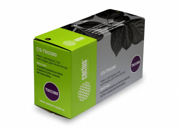 Картридж Cactus черный (8000стр.) для Brother (арт. CS-TN3380)