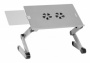 Стол для ноутбука Cactus серебристый, 27x42см (арт. CS-LS-T8)