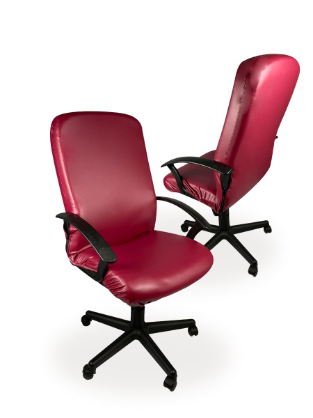 Чехол на компьютерное кресло ГЕЛЕОС 513Л (размер L, кожа, темно-бордовый) (арт. ГЧ00513Л)