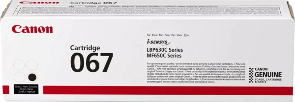 Картридж Canon 067 BK (черный, 1400 стр.) (арт. 5102C002)