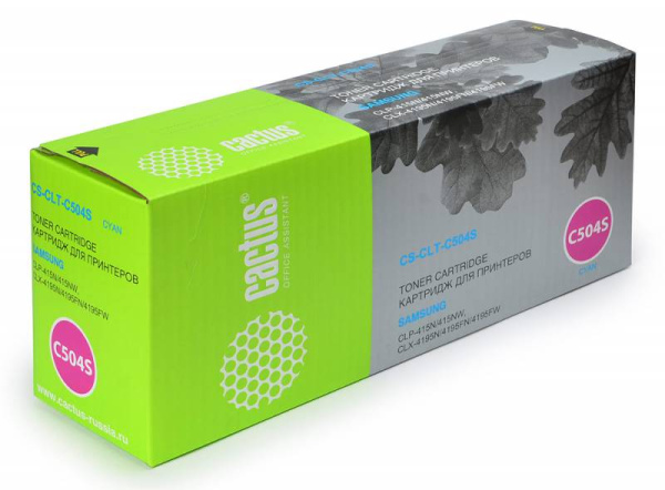 Картридж Cactus голубой (1800стр.) для Samsung (арт. CS-CLT-C504S)