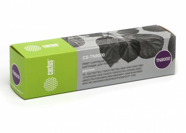 Картридж Cactus Тонер Картридж CS-TN8000 черный для Brother (2200стр.) (арт. CS-TN8000)