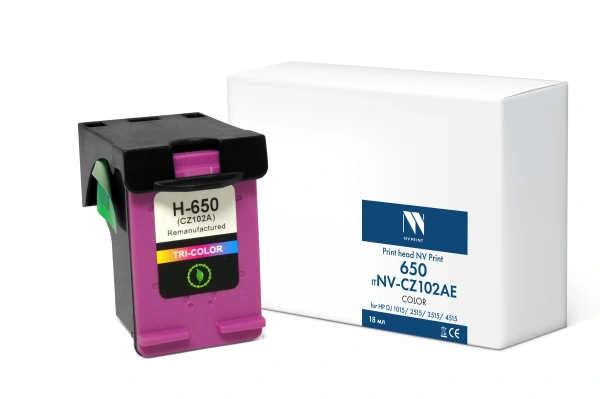 Струйный картридж NVP 650 (NV-CZ102AE) Color для HP DJ 1015/2515/3515/4515 (18 мл)